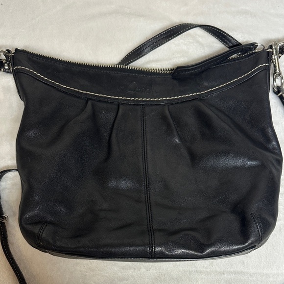 Coach Black Leather Hobo Bag with detachable crossbody strap - Picture 13 of 13